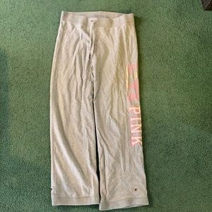 Victoria Secret Pink Gray Sweatpants size Medium